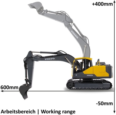 Excavadora Volvo Radio Control  EC160 1:20 2,4ghz 